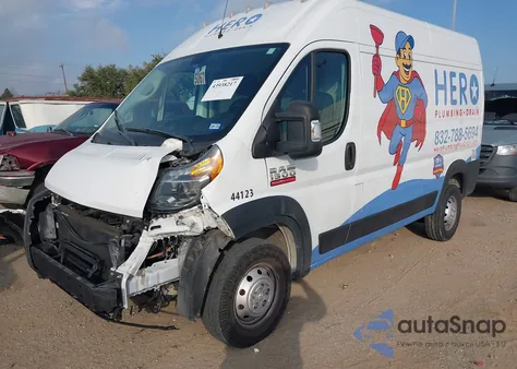 2019 Ram Promaster 1500 High Roof 136 Wb from USA, damaged, VIN 3C6TRVBG9KE562765